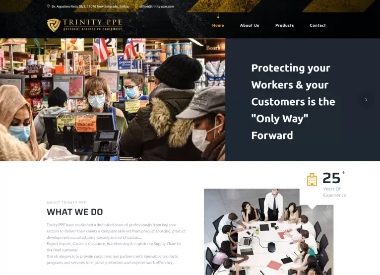 Portfolio project preview: Trinity PPE