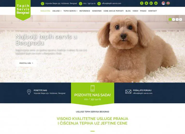 Portfolio project preview: Carpet service Belgrade
