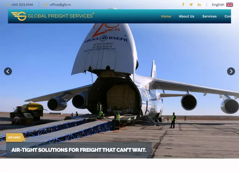 Portfolio project preview: Global Freight Services