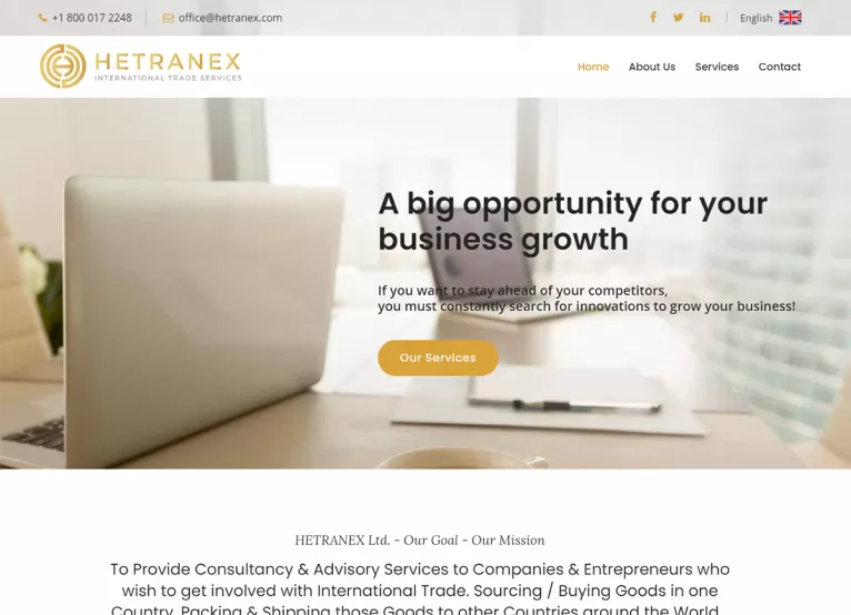 Portfolio project preview: Hetranex Ltd.