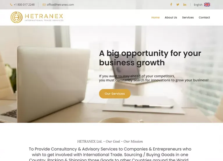 Portfolio prikaz projekta: Hetranex Ltd.