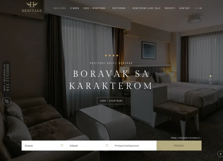 Portfolio prikaz projekta: Hotel Heritage