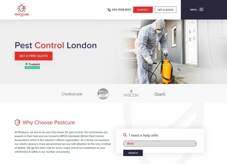 Portfolio prikaz projekta: Pestcure