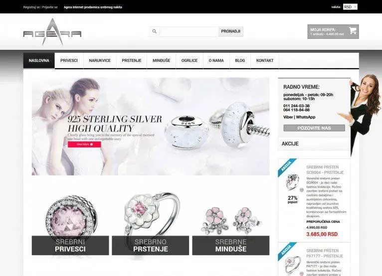 Portfolio project preview: Silver jewelry