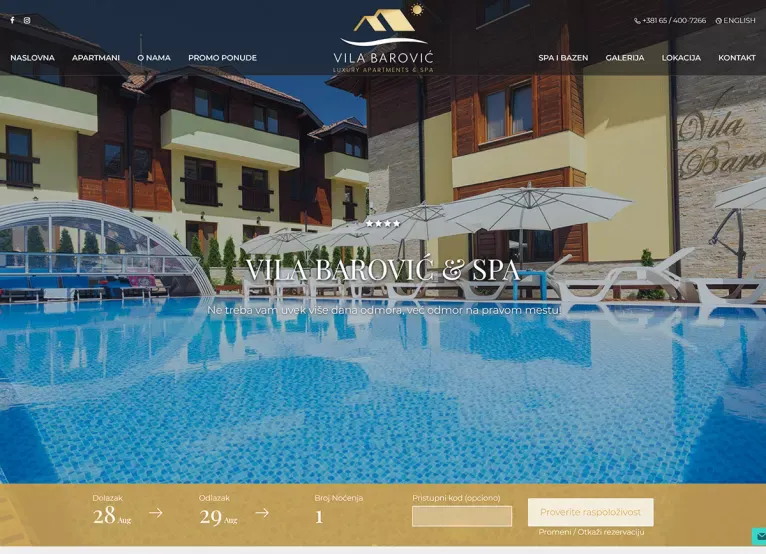 Portfolio project preview: Vila Barović