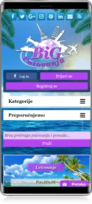 Mobilni prikaz projekta BiG putovanja