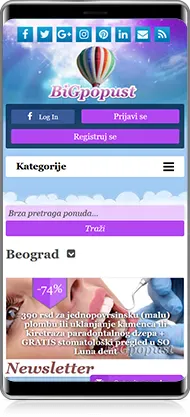 Mobilni prikaz projekta BiGpopust