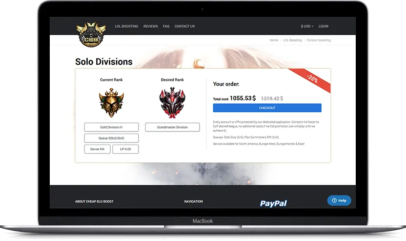 Dodatni desktop ekran projekta Cheap ELO Boost