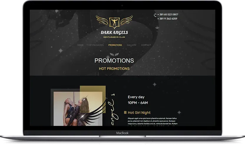 Additional desktop screen of Dark Angels project