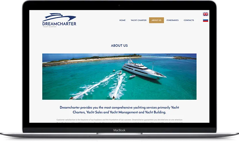 Dodatni desktop ekran projekta Dreamcharter