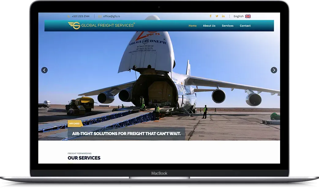 Desktop prikaz projekta Global Freight Services