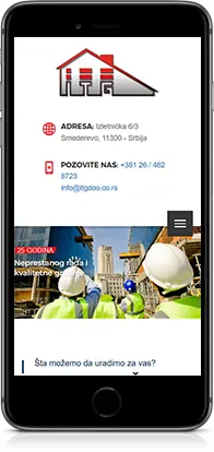 Mobile preview of ITG Engineering project