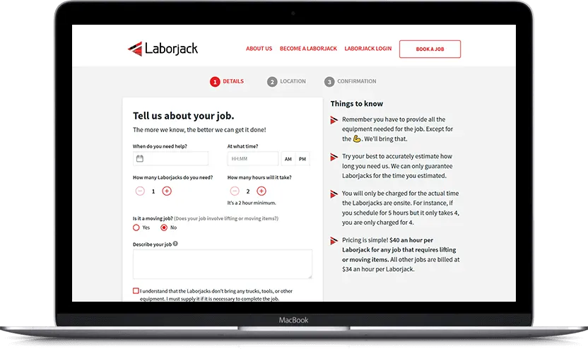 Dodatni desktop ekran projekta Laborjack