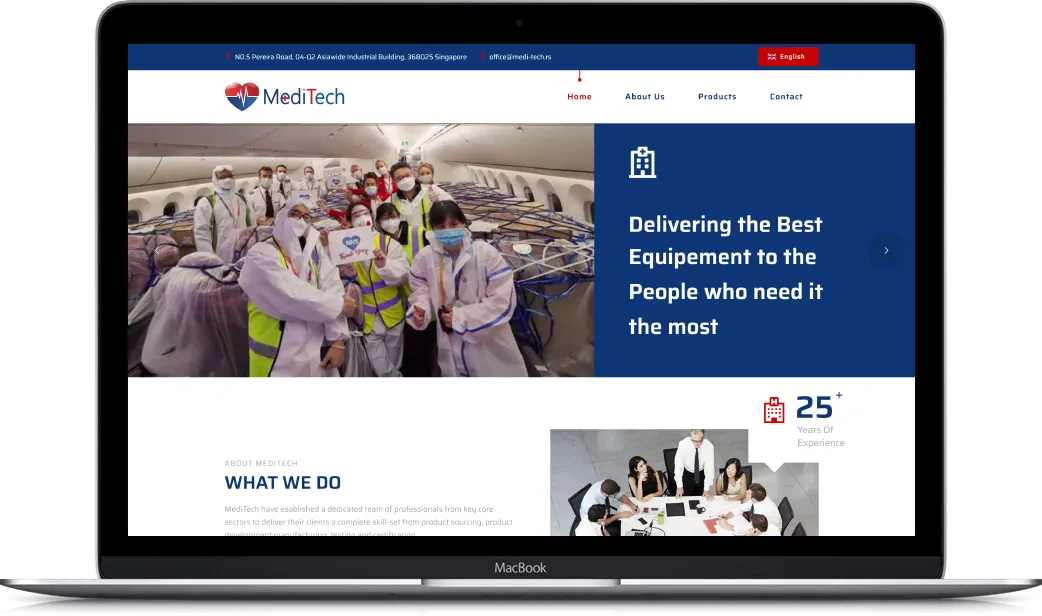 Desktop preview of Medi Tech project