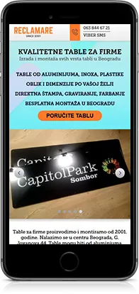 Mobilni prikaz projekta Reclamare